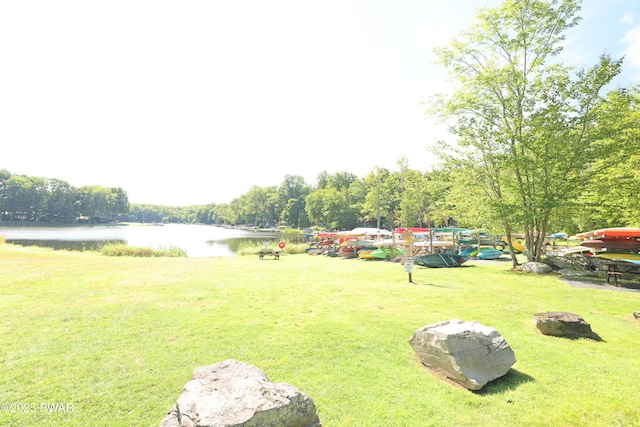 1706 Windemere Ct, Lake Ariel, PA 18436 - view of green lawn featuring a water view