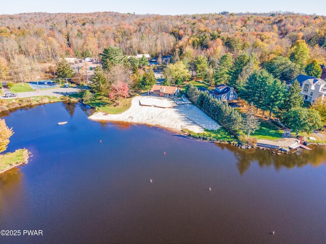 1706 Windemere Ct, Lake Ariel, PA 18436 - drone / aerial view of a heavily wooded area and a large body of water