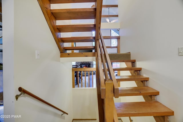 1706 Windemere Ct, Lake Ariel, PA 18436 - stairs with a stone fireplace