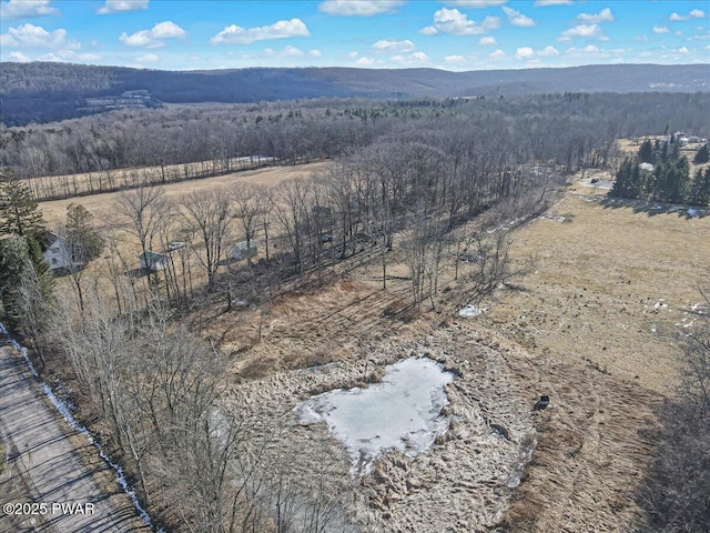 bird's eye view featuring a rural view