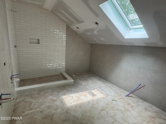 19 Cherokee Ct Lot 4168, Lake Ariel, PA 18436 - full bath featuring a skylight, a stall shower, and vaulted ceiling