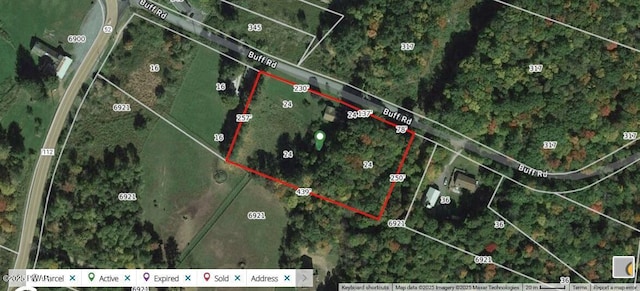 24 Buff Rd, Cochecton, Ny, NY 12726 - aerial overview of property's location with property parcel outlined