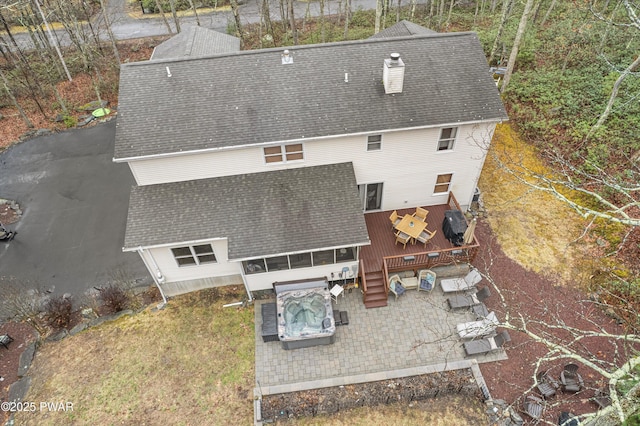 216 Comstock Dr, Lords Valley, PA 18428 - view from above of property
