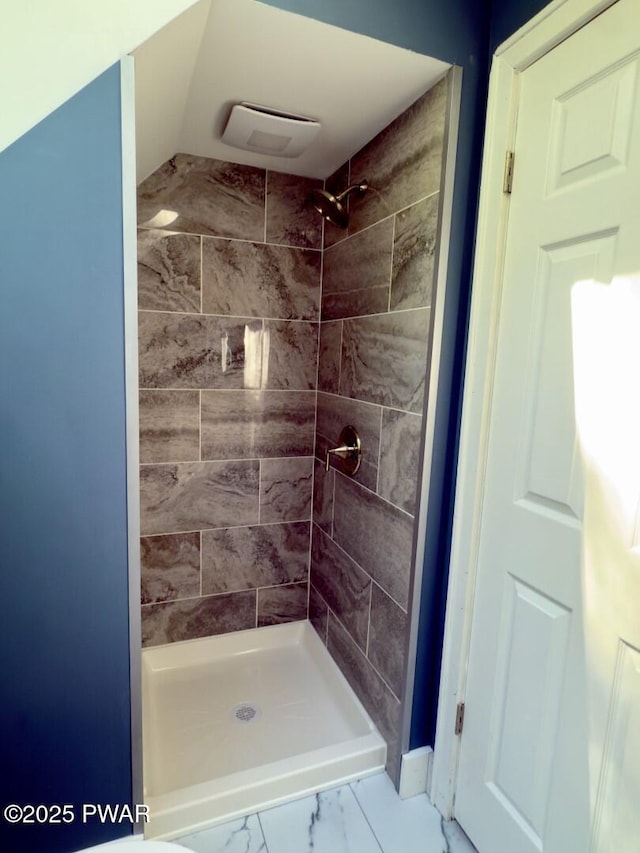 17 Applegate Rd, Lake Ariel, PA 18436 - bathroom with marble finish flooring and a stall shower