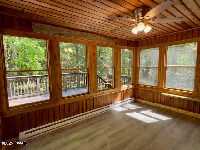 17 Applegate Rd, Lake Ariel, PA 18436 - unfurnished sunroom featuring a baseboard radiator, healthy amount of natural light, and wood finished floors