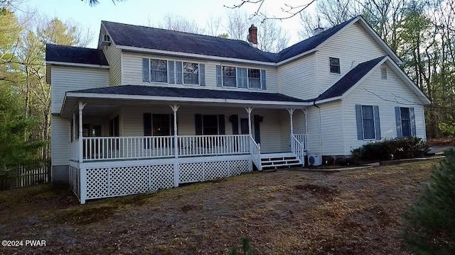 view of front of house with covered porch