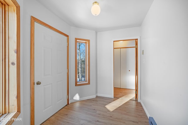 foyer featuring light hardwood / wood-style floors