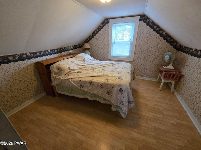 10 Kane Rd, Starlight, PA 18461 - bedroom featuring light wood-style floors and vaulted ceiling