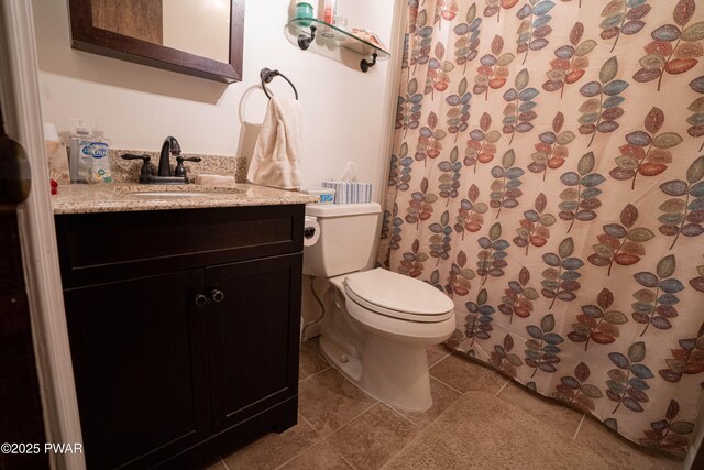 28 Lakewood Dr, Lake Ariel, PA 18436 - bathroom with vanity, tile patterned flooring, and a shower with curtain