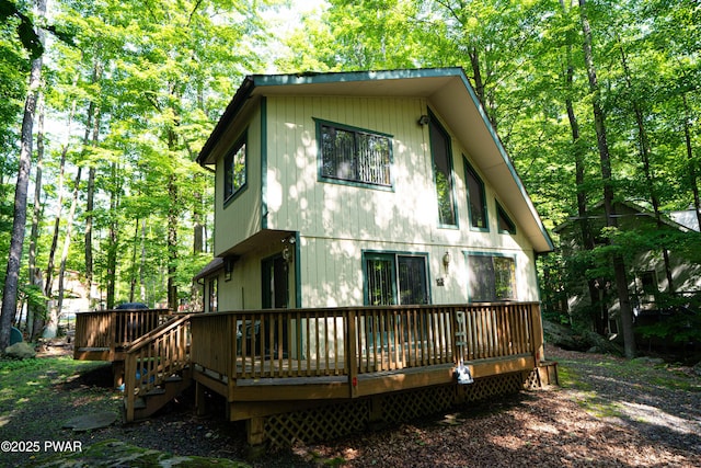 28 Lakewood Dr, Lake Ariel, PA 18436 - back of house with a deck