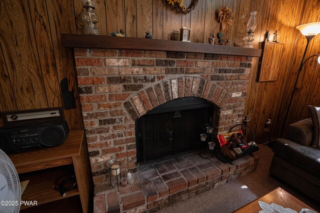 28 Lakewood Dr, Lake Ariel, PA 18436 - detailed view of wooden walls and a fireplace