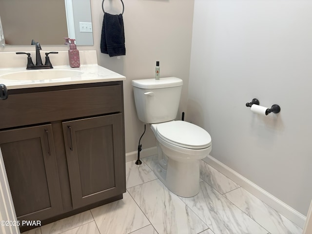 1006 Redlawn Ln, Lake Ariel, PA 18436 - half bathroom with vanity and marble finish floors