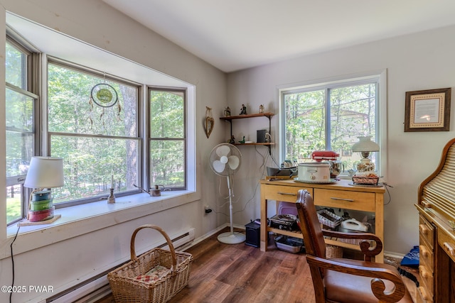 53 Windsor Rd, Hawley, PA 18428 - office area featuring wood finished floors and baseboards