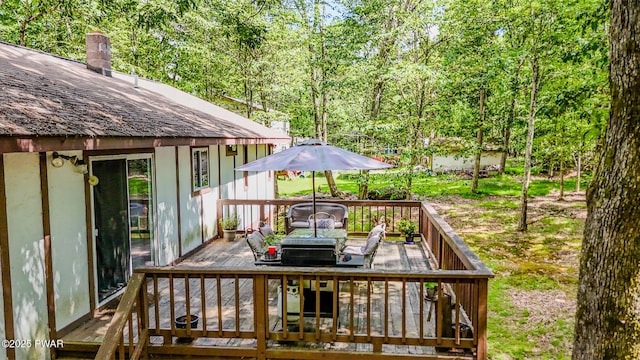 53 Windsor Rd, Hawley, PA 18428 - view of wooden terrace