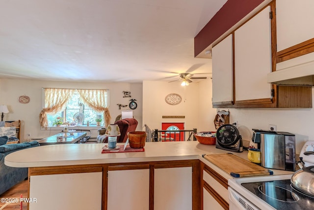 53 Windsor Rd, Hawley, PA 18428 - kitchen with a peninsula, light countertops, and open floor plan