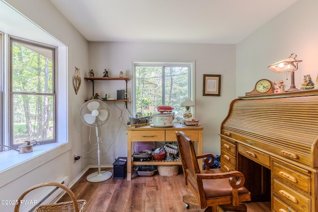 53 Windsor Rd, Hawley, PA 18428 - home office featuring wood finished floors and baseboards