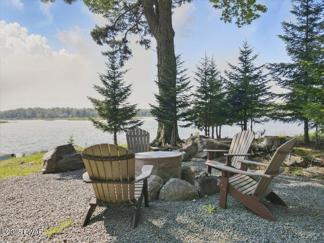1057 K Ln, Gouldsboro, PA 18424 - view of patio / terrace with a water view