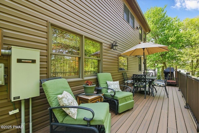 1057 K Ln, Gouldsboro, PA 18424 - wooden deck featuring outdoor dining area and area for grilling