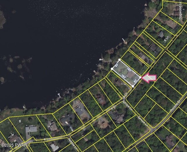 1057 K Ln, Gouldsboro, PA 18424 - aerial map of property and surrounding area
