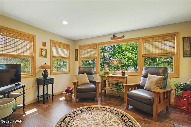 1057 K Ln, Gouldsboro, PA 18424 - living area with healthy amount of natural light, wood finished floors, baseboards, and recessed lighting