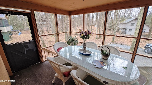 view of sunroom