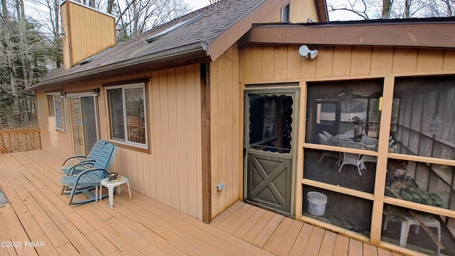 view of wooden terrace