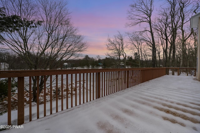 129 Lakewood Dr, Dingmans Ferry, PA 18328 - view of snow covered deck