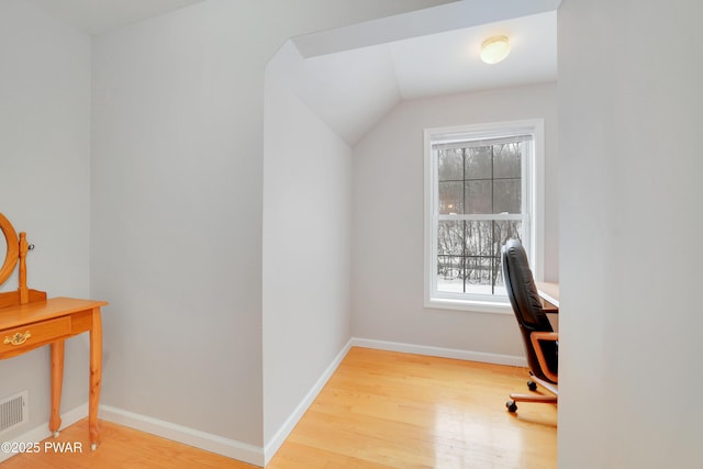 129 Lakewood Dr, Dingmans Ferry, PA 18328 - office space featuring healthy amount of natural light, wood finished floors, and lofted ceiling