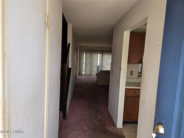 29 Burnett Way, Washingtonville, NY 10992 - corridor with carpet floors and a textured ceiling