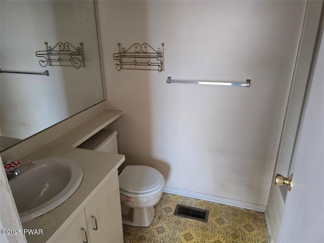 29 Burnett Way, Washingtonville, NY 10992 - bathroom featuring vanity, visible vents, baseboards, and toilet