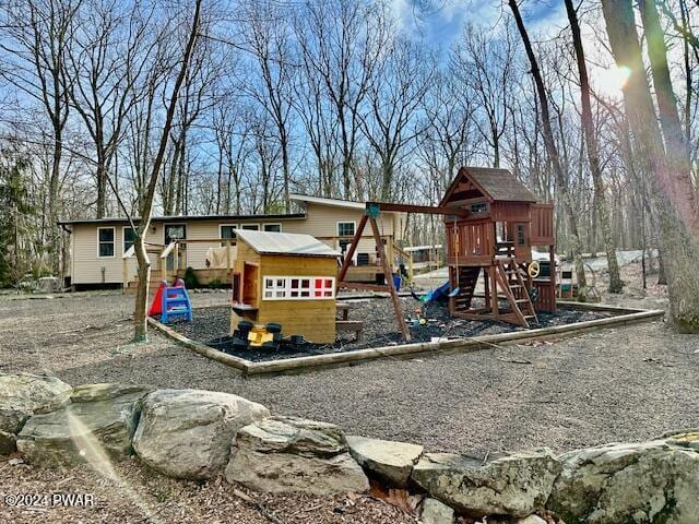 view of jungle gym