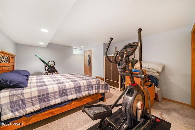 view of carpeted bedroom