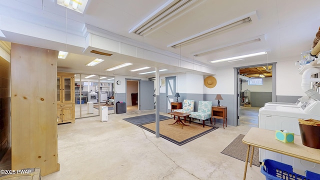 lobby with washer and dryer