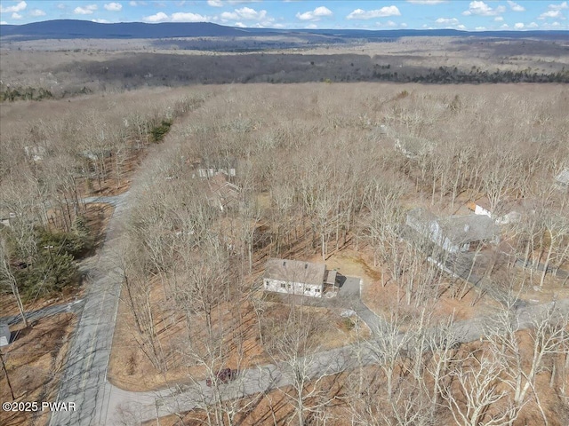 aerial view featuring a mountain view