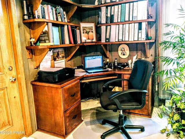 130 Willow Dr, Lords Valley, PA 18428 - office area featuring built in study area