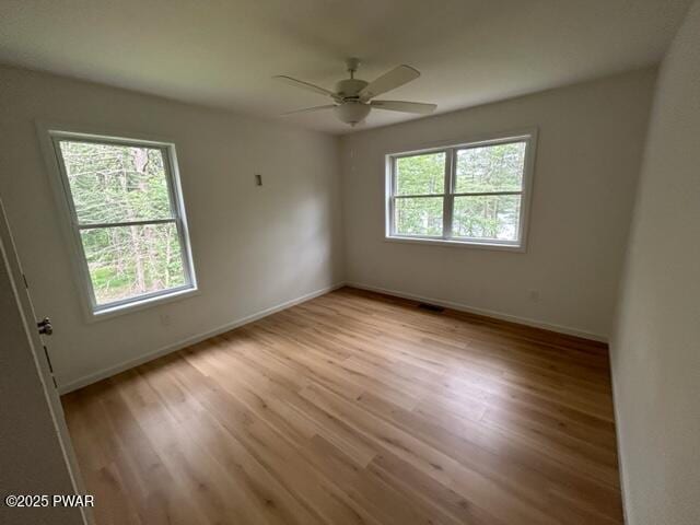 104 Maple Park Dr, Shohola, PA 18458 - unfurnished room featuring light wood-type flooring and a ceiling fan