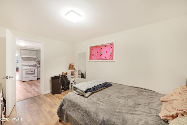 bedroom featuring light hardwood / wood-style flooring