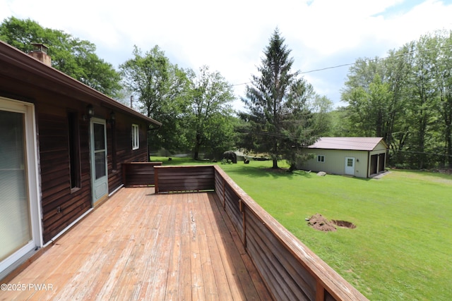 44 Purdytown Tpke, Lake Ariel, PA 18436 - deck with a yard and view of scattered trees