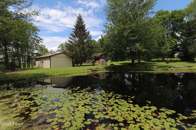 44 Purdytown Tpke, Lake Ariel, PA 18436 - view of grassy yard featuring a water view