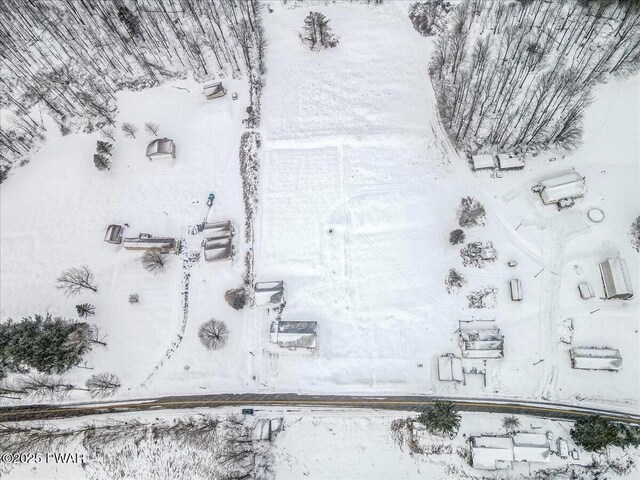 view of snowy aerial view