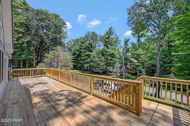 view of wooden deck