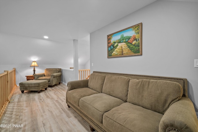 111 Riverbend Ln, Beach Lake, PA 18405 - living room featuring recessed lighting, light wood finished floors, and baseboards
