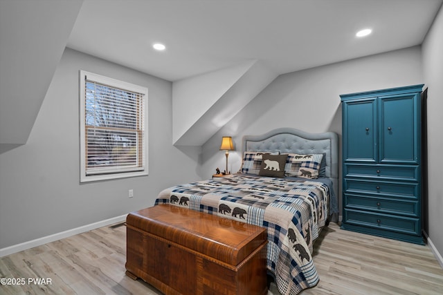 111 Riverbend Ln, Beach Lake, PA 18405 - bedroom with baseboards, light wood finished floors, and recessed lighting