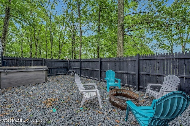 28 Holland Rd, Hawley, PA 18428 - fenced backyard with a hot tub