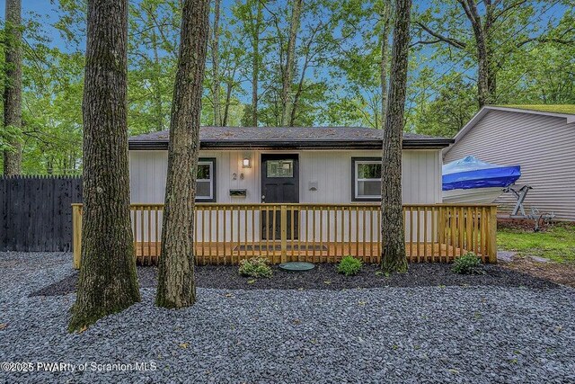 28 Holland Rd, Hawley, PA 18428 - view of front of home featuring a porch