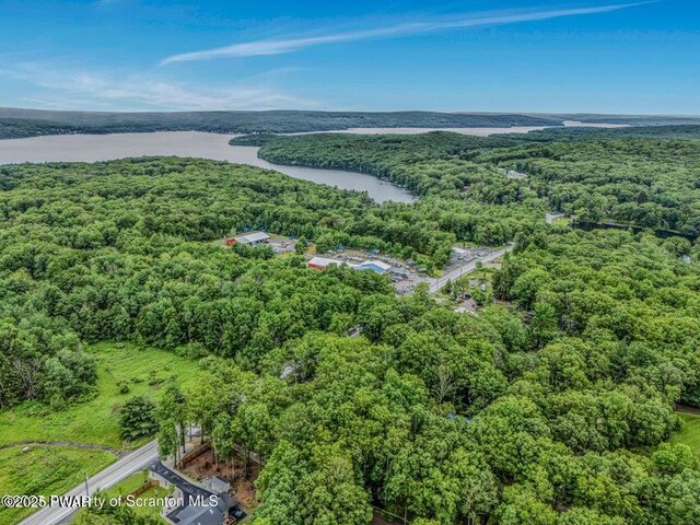28 Holland Rd, Hawley, PA 18428 - aerial view of property and surrounding area featuring a forest and a large body of water