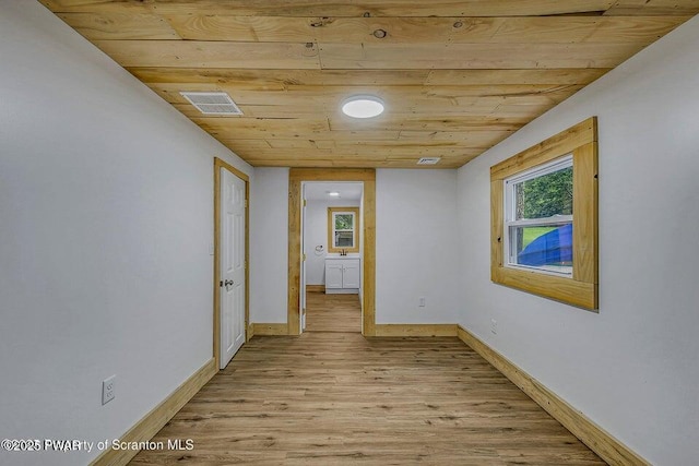 28 Holland Rd, Hawley, PA 18428 - unfurnished room featuring wooden ceiling and light wood-type flooring