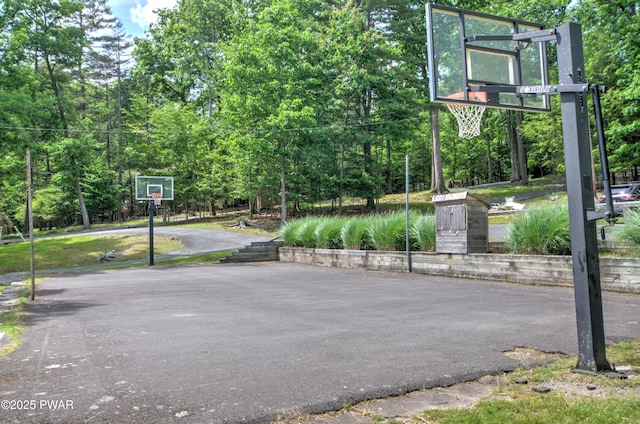 view of sport court featuring community basketball court