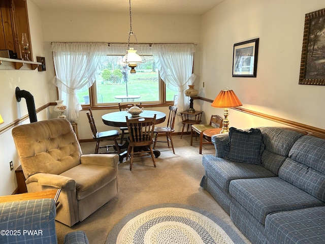 view of carpeted living room