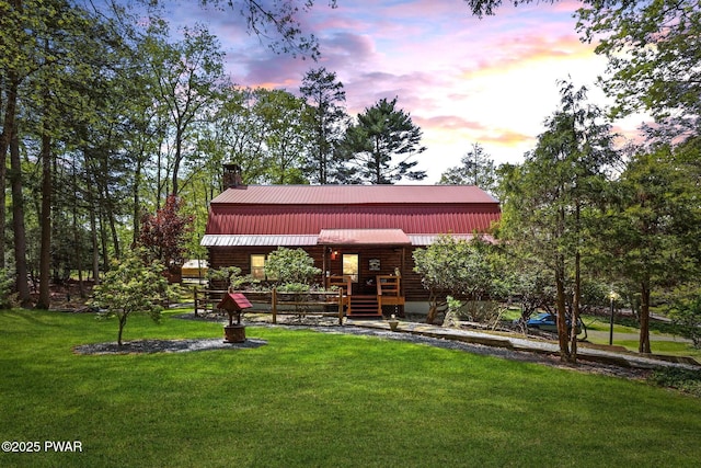 128 Timber Ln, Tafton, PA 18464 - view of home's community featuring a lawn and a deck